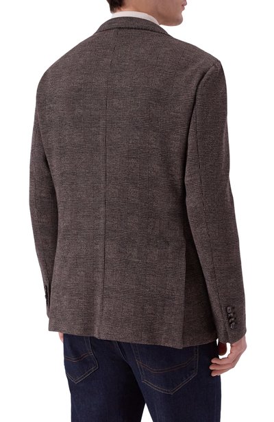 Пиджак из хлопка и шерсти ANDREA CAMPAGNA темно-коричневого цвета по цене 128500 руб., арт. BIELLA/DD106, фото 5 Пиджак из хлопка и шерсти ANDREA CAMPAGNA, арт. BIELLA/DD106, фото 5