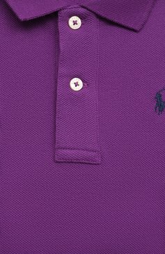 Детское хлопковое платье POLO RALPH LAUREN фиолетового цвета, арт. 311812021 | Фото 3 (Материал внешний: Хлопок; Рукава: Короткие; Материал сплава: Проставлено; Драгоценные камни: Проставлено; Случай: Повседневный; Ростовка одежда: 2 года | 92 см, 3 года | 98 см, 4 года | 104 см)