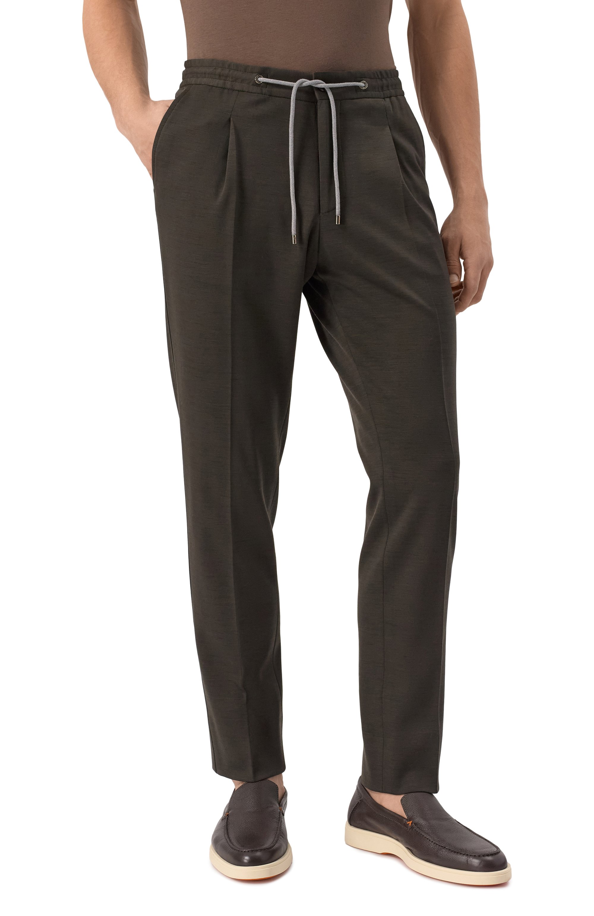 Брюки из шерсти и хлопка CORNELIANI, арт. 254L19-2518800, фото 3