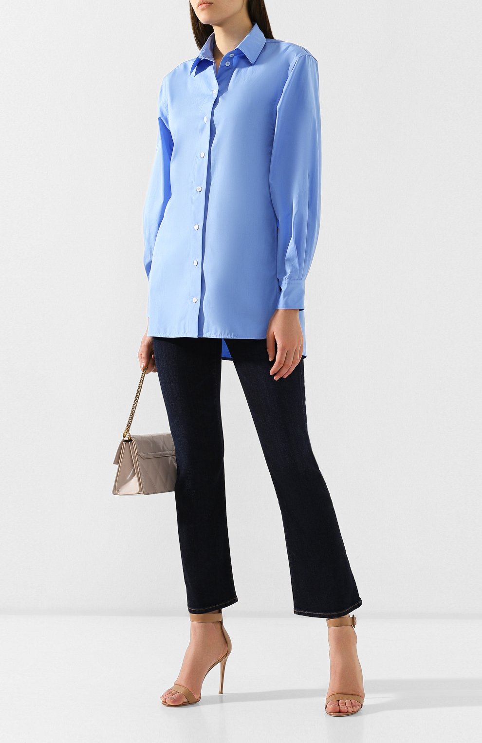 Хлопковая рубашка VICTORIA BECKHAM, арт. SH LNG 1818C MSS19 C0TT0N P0PLIN, фото 2