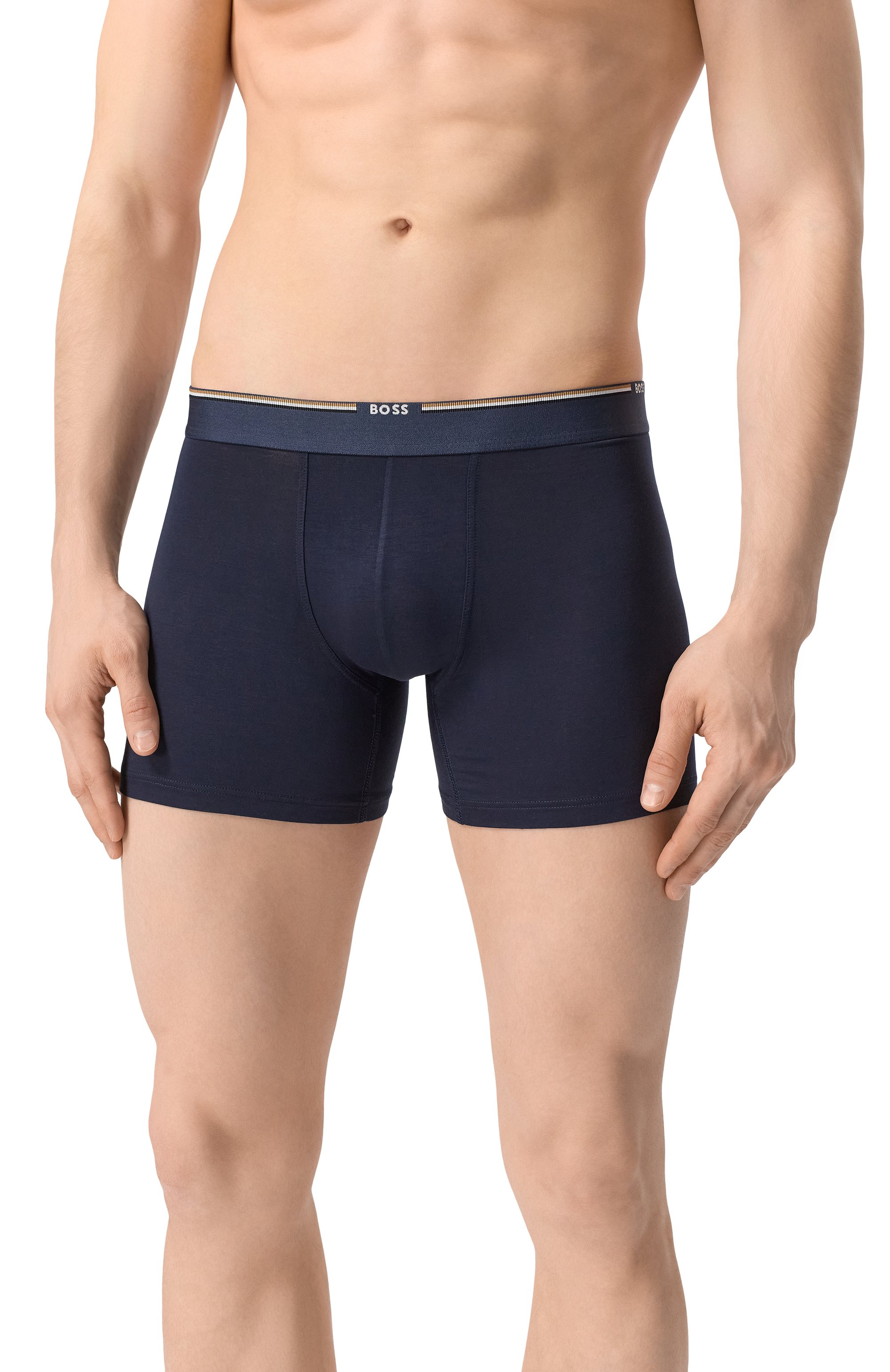 Комплект из трех боксеров BOSS разноцветного цвета по цене 7475 руб., арт. 50534503, фото 2 Комплект из трех боксеров BOSS, арт. 50534503, фото 2