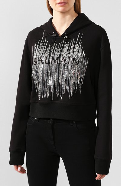Хлопковое худи BALMAIN, арт. TF03990/P040, фото 3