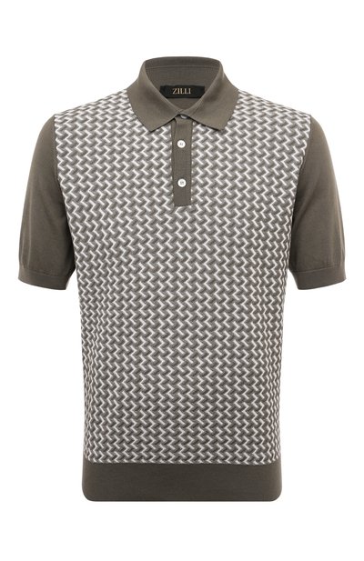 Мужская поло из шелка и хлопка ZILLI, арт. KBP002M0145VMEXC0