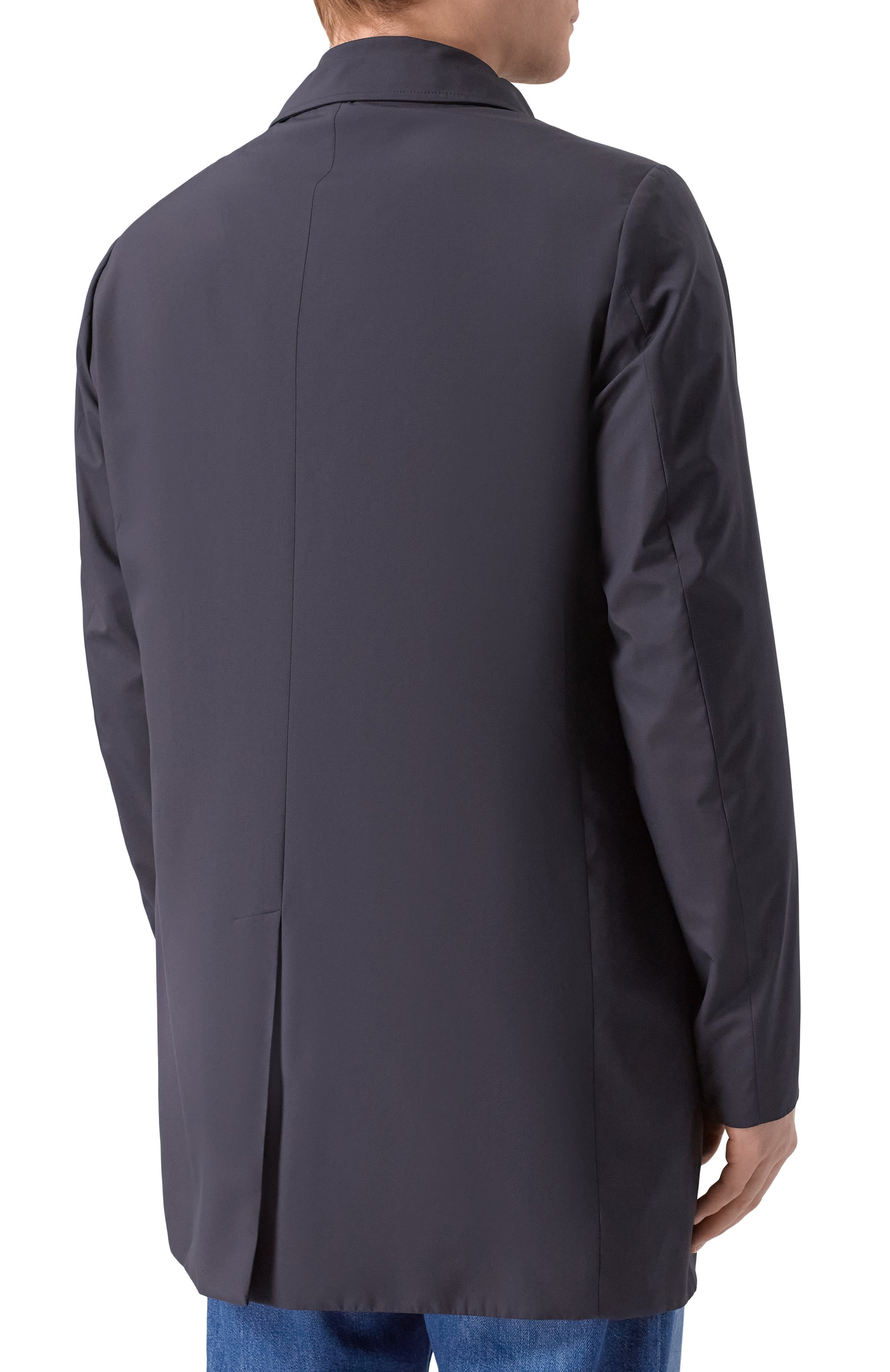 Плащ revido-skt MOORER темно-синего цвета по цене 178000 руб., арт. REVID0/SKT, фото 6 Плащ revido-skt MOORER, арт. REVID0/SKT, фото 6