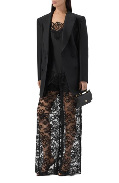 Платье из шелка и хлопка DOLCE & GABBANA черного цвета по цене 256000 руб., арт. 07A32T/0N0IS, фото 2 Платье из шелка и хлопка DOLCE & GABBANA, арт. 07A32T/0N0IS, фото 2