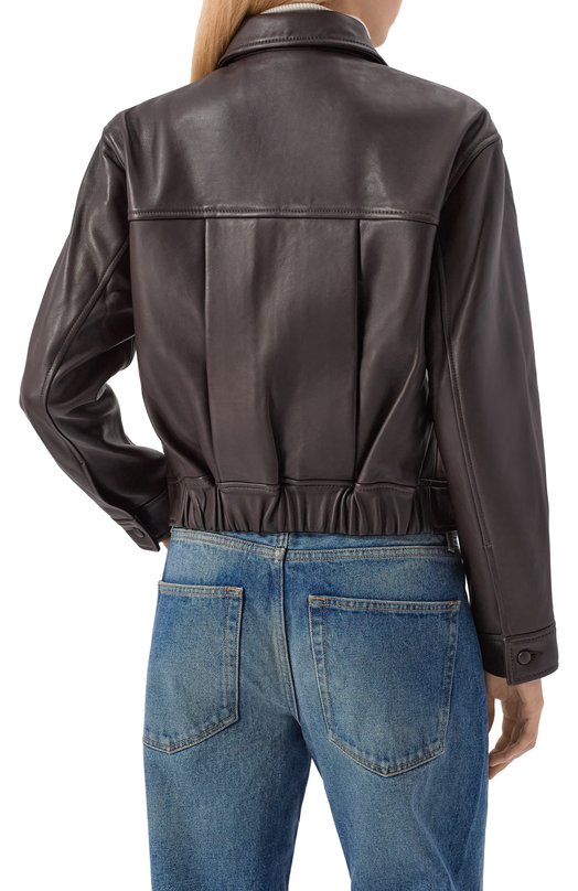 Кожаная куртка Officine Generale W25WLTR552 Коричневый  W25WLTR552 Фото 4