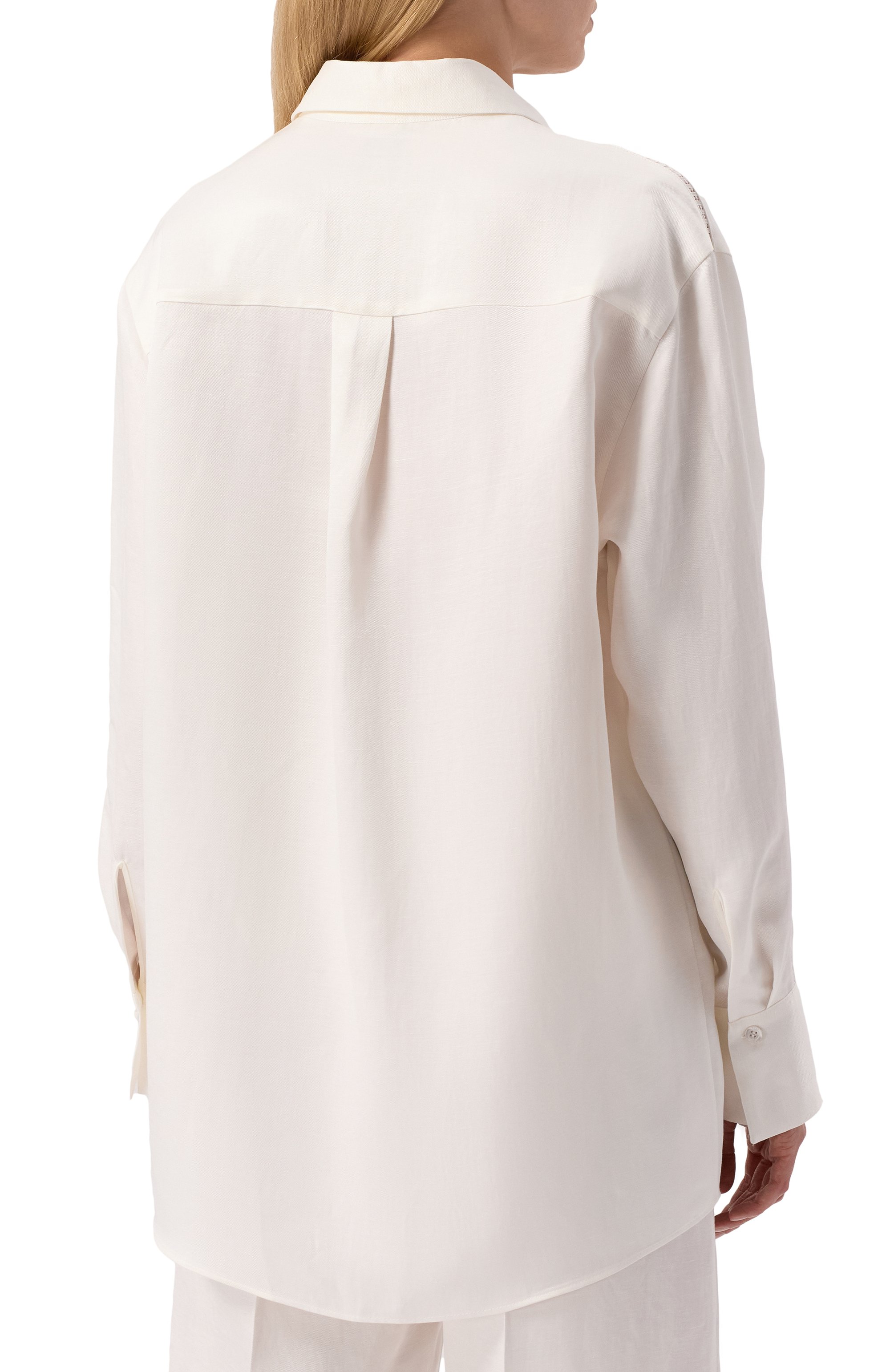 Рубашка из вискозы и льна BOSS, арт. 50535297, фото 4