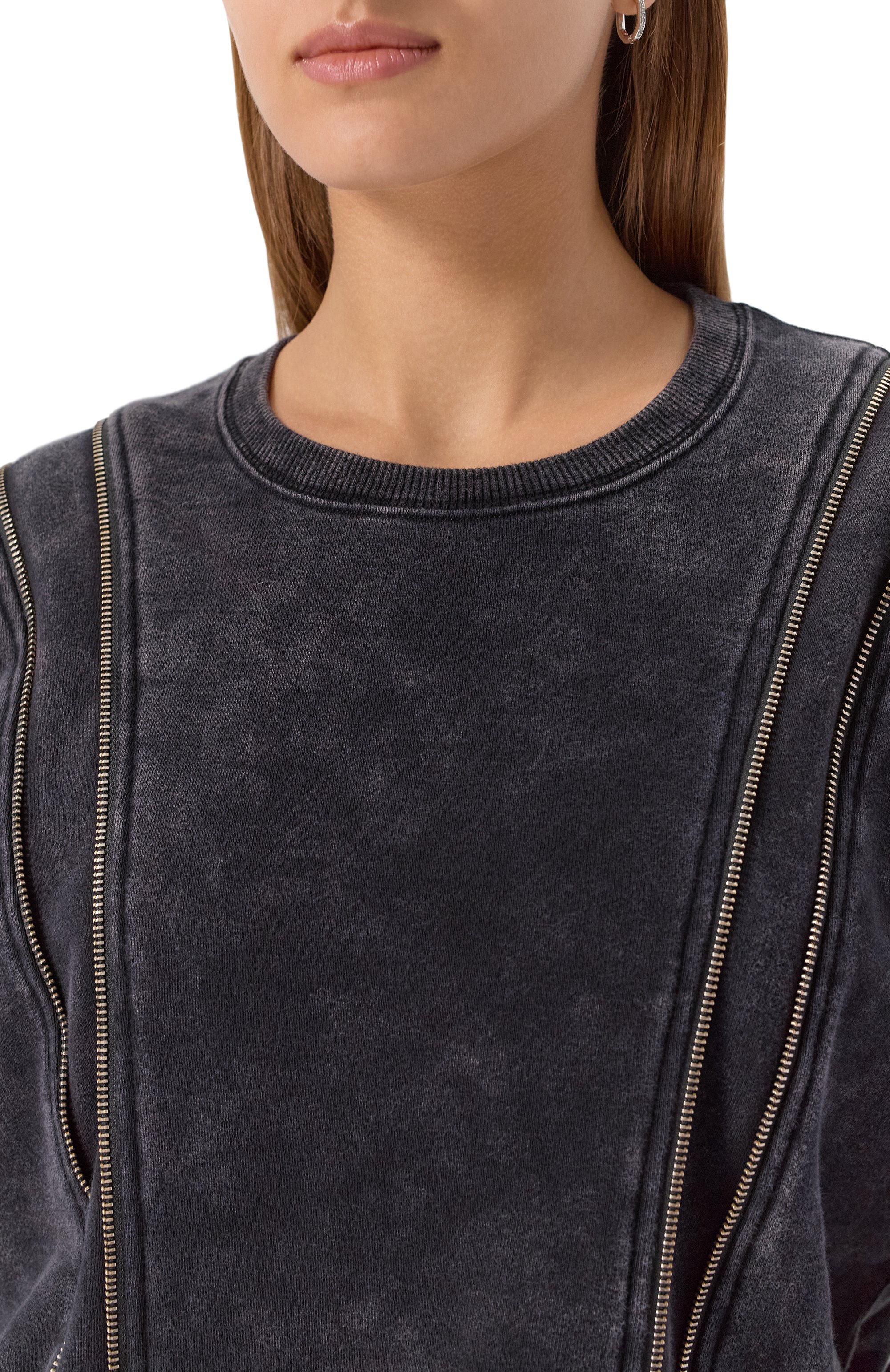 Хлопковый свитшот R13, арт. R13WK306-K0010, фото 5