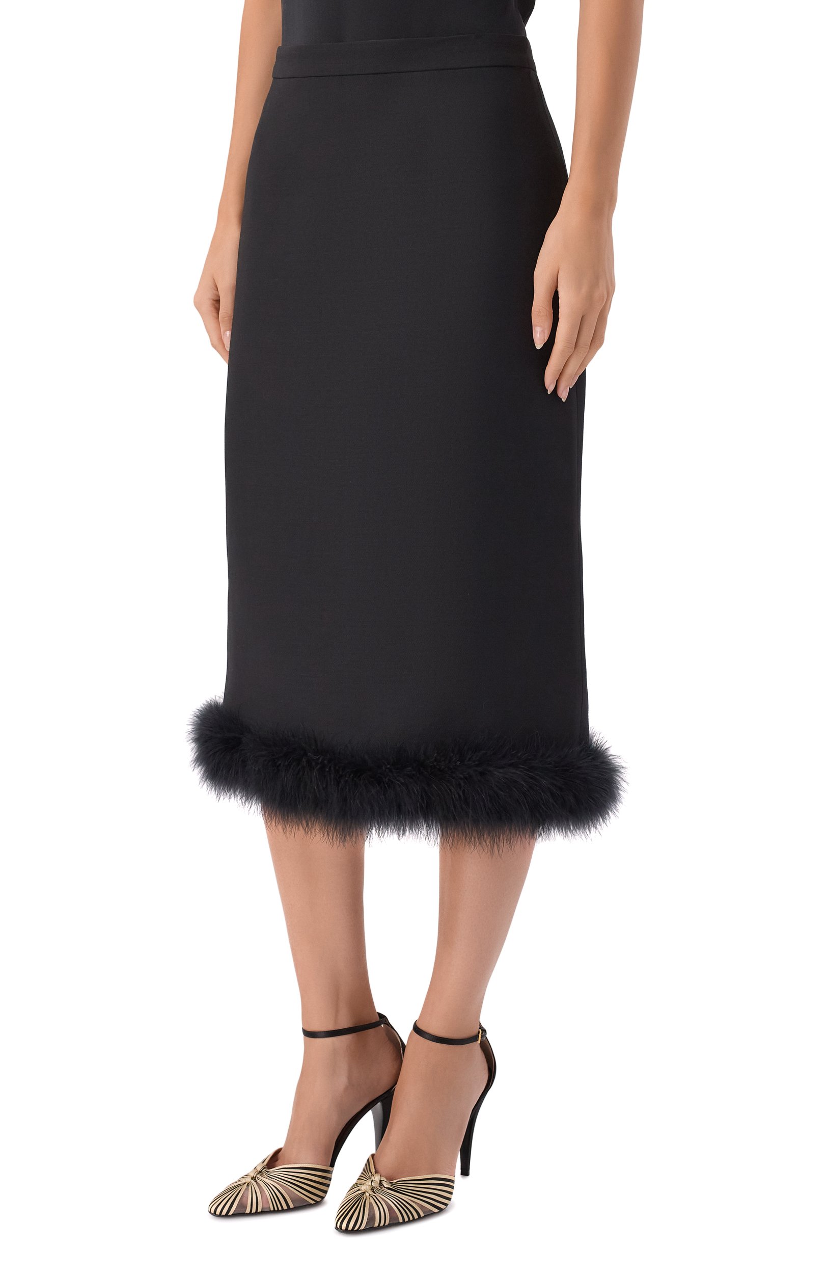 Юбка из шерсти и шелка VALENTINO, арт. 8B3RAEJ1/1CF, фото 3