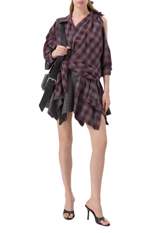 Хлопковая юбка-шорты Alexander Wang 1WC3255340 Разноцветный  1WC3255340 Фото 2