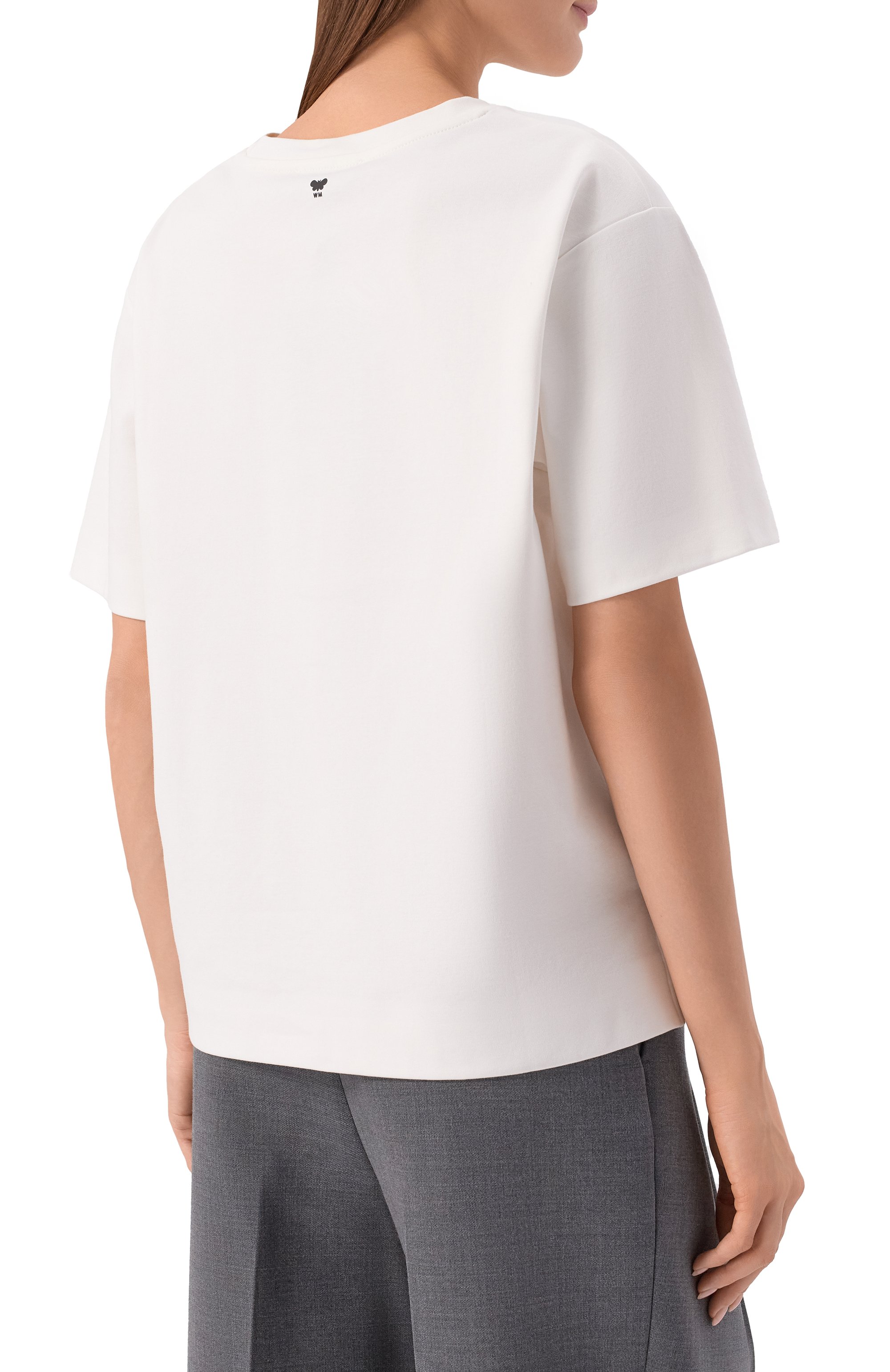 Хлопковая футболка WEEKEND MAX MARA белого цвета по цене 11550 руб., арт. WKDMULTID, фото 4 Хлопковая футболка WEEKEND MAX MARA, арт. WKDMULTID, фото 4