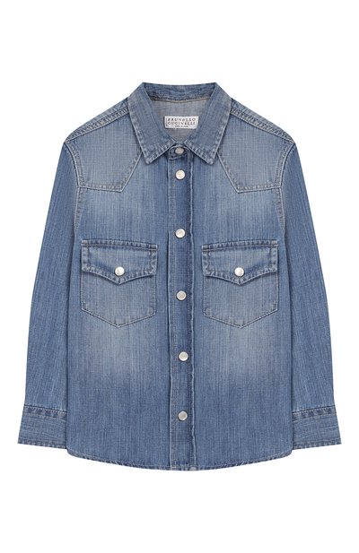 Джинсовая рубашка BRUNELLO CUCINELLI, арт. BE6454078A, фото 1