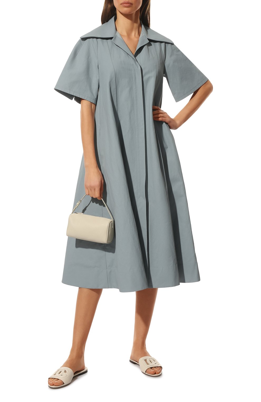 Кожаные шлепанцы bianca DOLCE & GABBANA, арт. CQ0436/AY329, фото 2