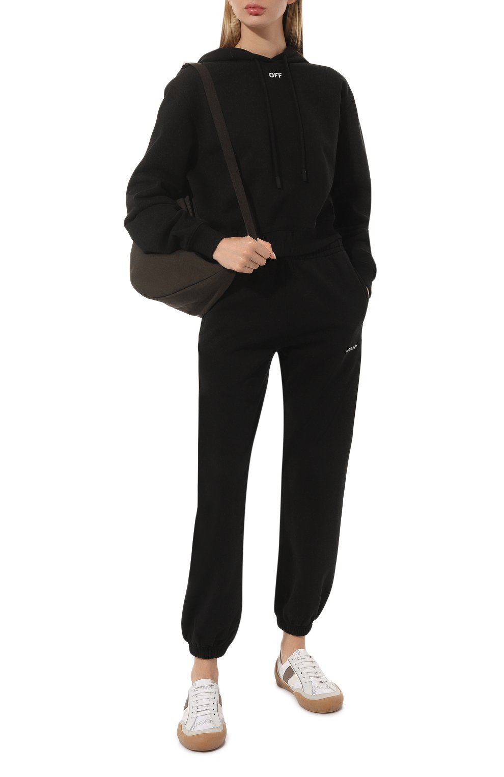 Хлопковые джоггеры OFF-WHITE черного цвета по цене 46300 руб., арт. OWCH006C99JER0031001, фото 2 Хлопковые джоггеры OFF-WHITE, арт. OWCH006C99JER0031001, фото 2