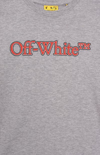 Хлопковая футболка OFF-WHITE, арт. 0BAA002S25JER001/4-12, фото 3