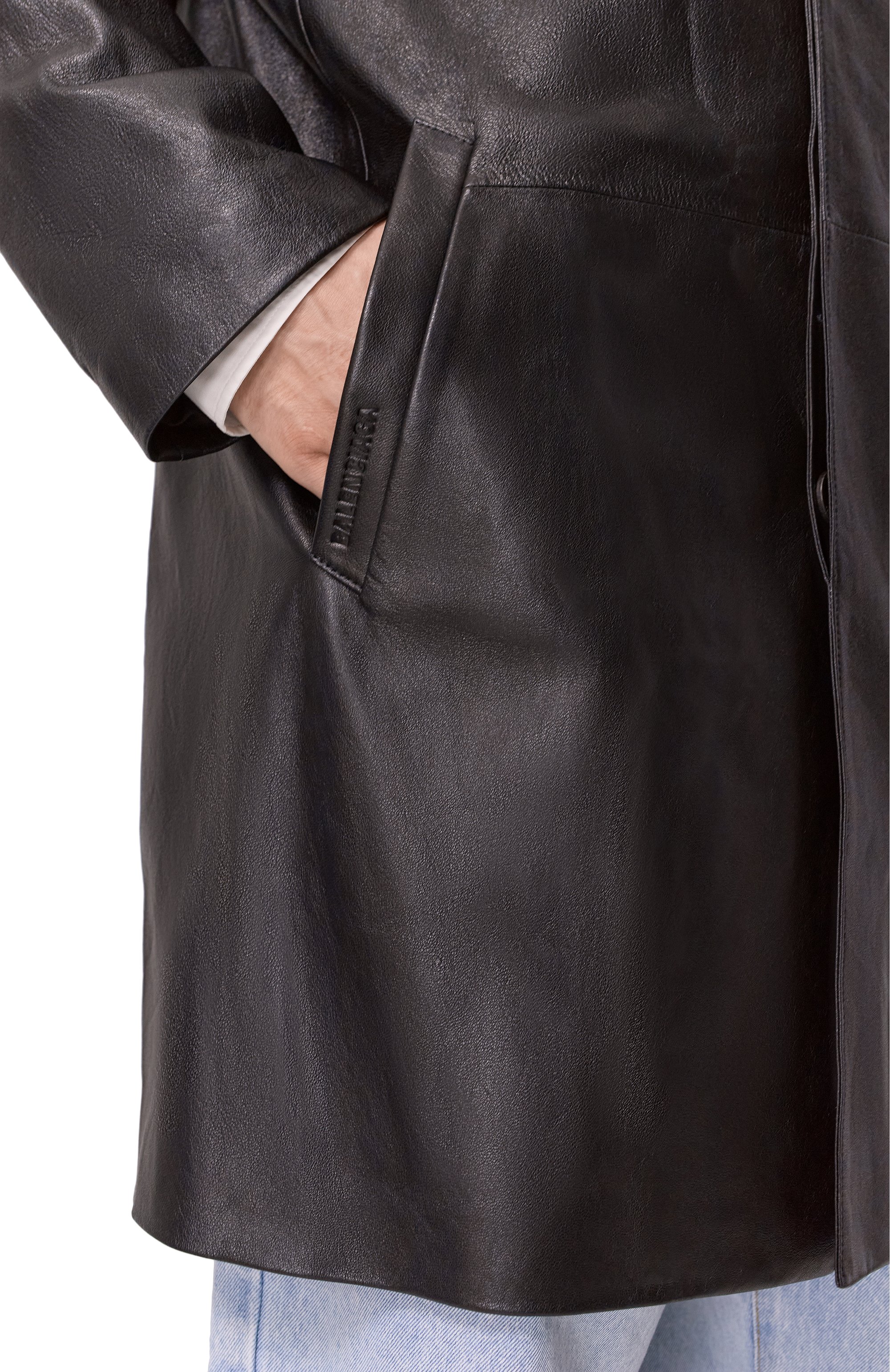 Кожаное пальто BALENCIAGA, арт. 849986/TNS13, фото 5