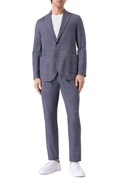 Хлопковый пиджак CIRCOLO 1901 синего цвета по цене 63400 руб., арт. CN4776, фото 3 Хлопковый пиджак CIRCOLO 1901, арт. CN4776, фото 3