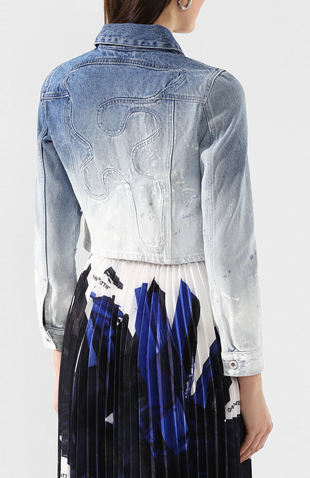 Джинсовая куртка OFF-WHITE синего цвета по цене 94900 руб., арт. 0WYE008R207730987171, фото 4 Джинсовая куртка OFF-WHITE, арт. 0WYE008R207730987171, фото 4