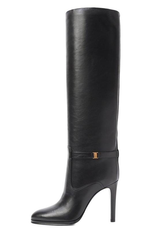 Кожаные сапоги Diane Saint Laurent 743797/25V00 Чёрный  743797/25V00 Фото 4