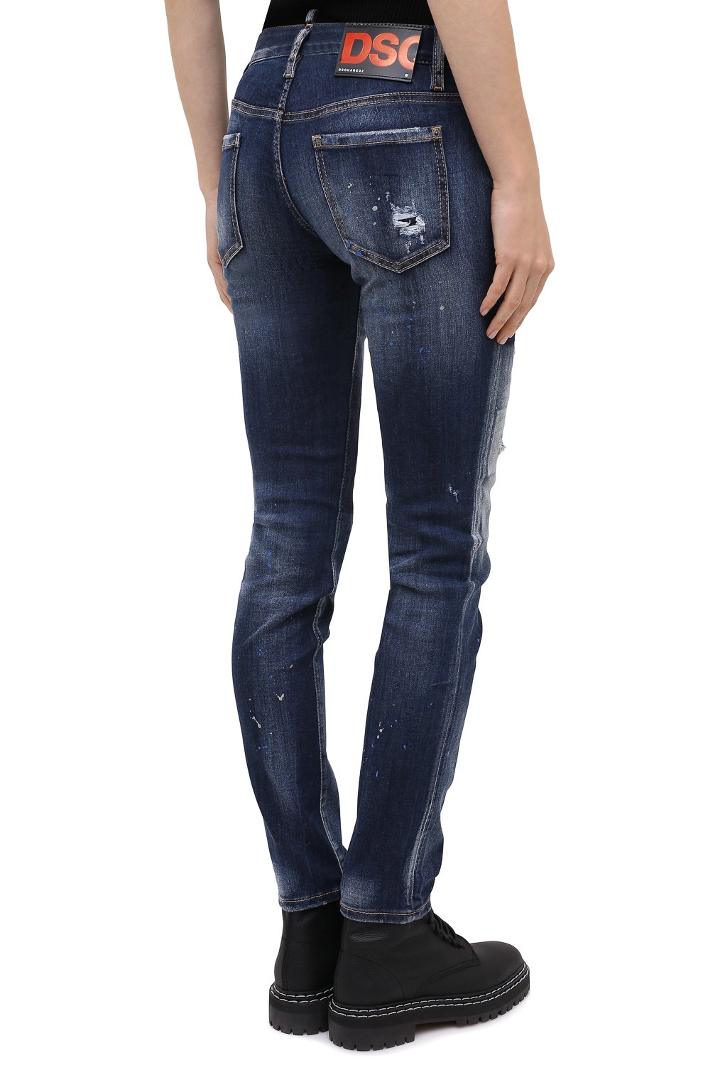 Джинсы DSQUARED2 синего цвета по цене 68700 руб., арт. S72LB0374/S30708, фото 4 Джинсы DSQUARED2, арт. S72LB0374/S30708, фото 4