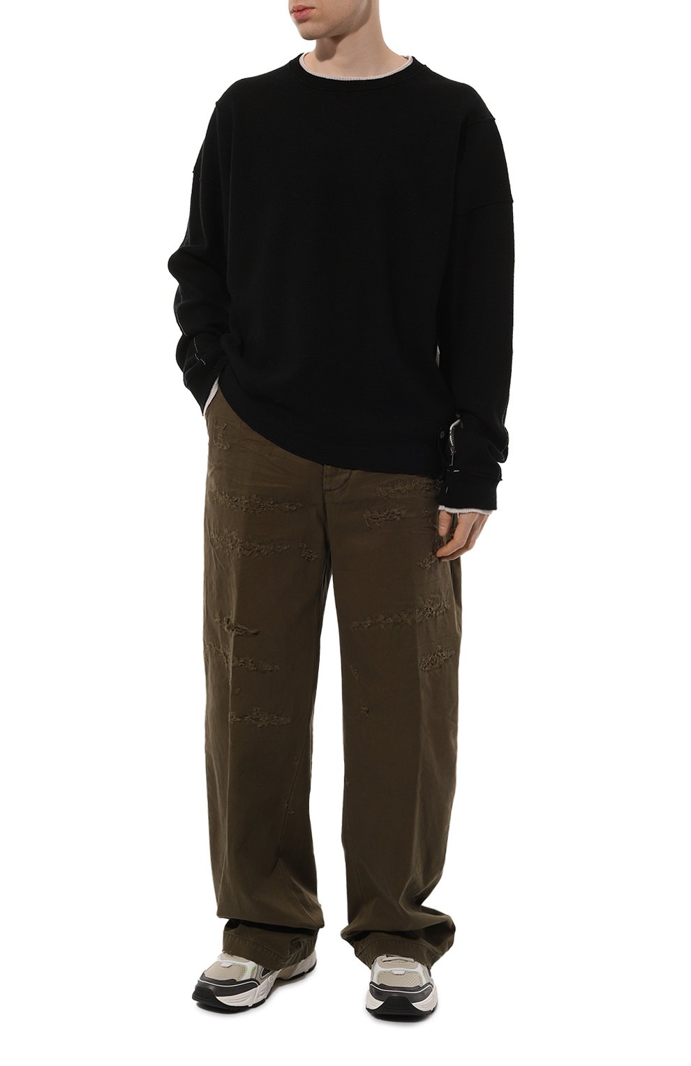 Комбинированные кроссовки pa 4 PALM ANGELS, арт. PMIA102F24LEA002, фото 2