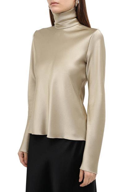 Блузка NANUSHKA бежевого цвета по цене 42550 руб., арт. EVA_SAGE_SLIP SATIN, фото 3 Блузка NANUSHKA, арт. EVA_SAGE_SLIP SATIN, фото 3
