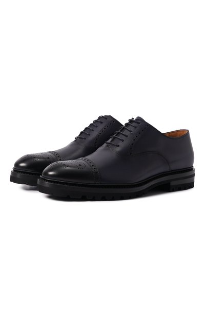 Мужские кожаные оксфорды KITON, арт. USSA526N00100