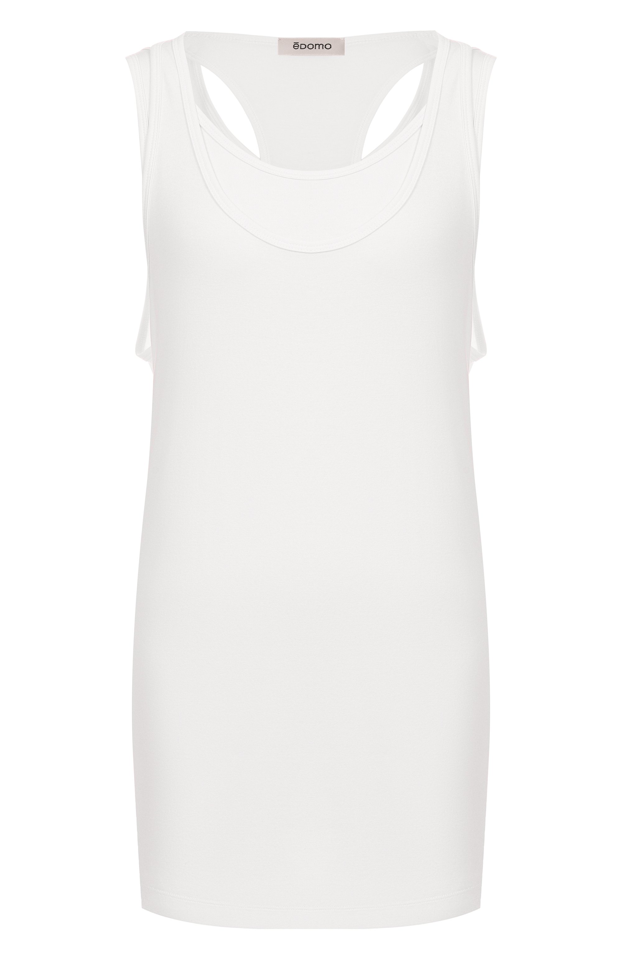 Майка из вискозы EDOMO белого цвета по цене 15900 руб., арт. T002002FW2324, фото 1 Майка из вискозы EDOMO, арт. T002002FW2324, фото 1