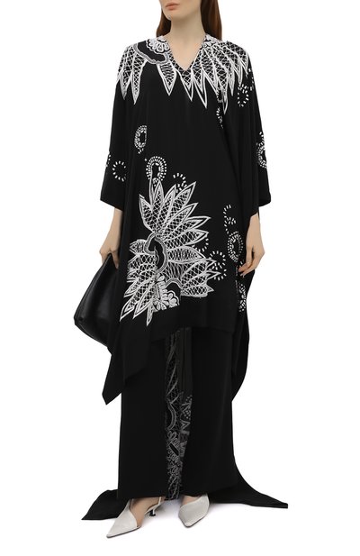 Шелковая туника DRIES VAN NOTEN черного цвета по цене 212500 руб., арт. 211-11001-2295, фото 2 Шелковая туника DRIES VAN NOTEN, арт. 211-11001-2295, фото 2
