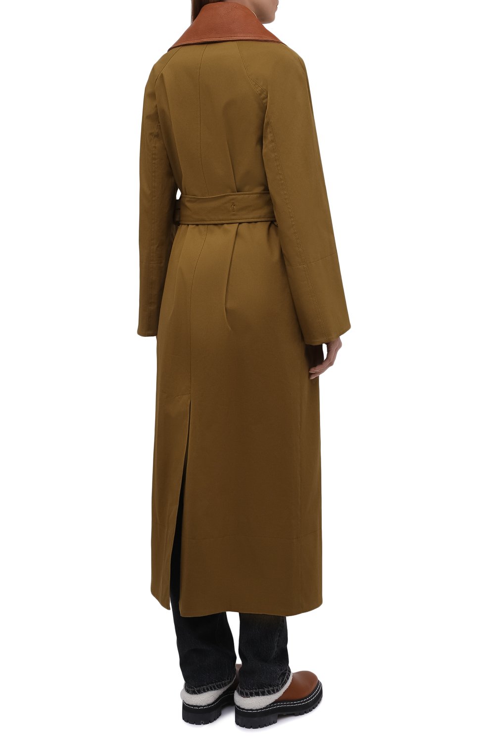 Хлопковый тренч BY MALENE BIRGER хаки цвета по цене 83850 руб., арт. Q70691002/MARILLASE, фото 4 Хлопковый тренч BY MALENE BIRGER, арт. Q70691002/MARILLASE, фото 4