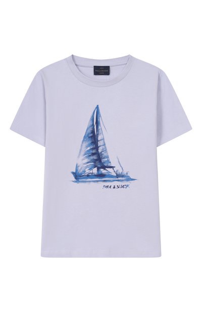 Хлопковая футболка PAUL & SHARK JUNIOR, арт. W0M00H/LAA54/10A-16A