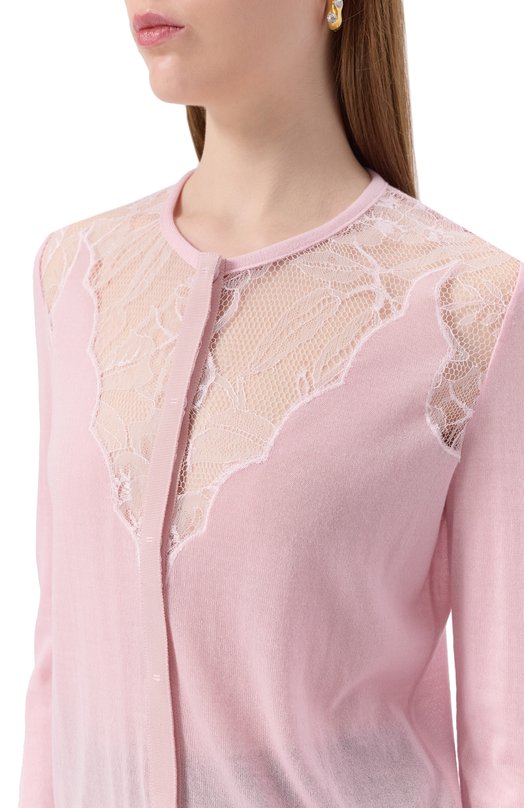 Кардиган из кашемира и шелка Giambattista Valli 25FWPVCM0M17/02CAS Розовый  25FWPVCM0M17/02CAS Фото 5