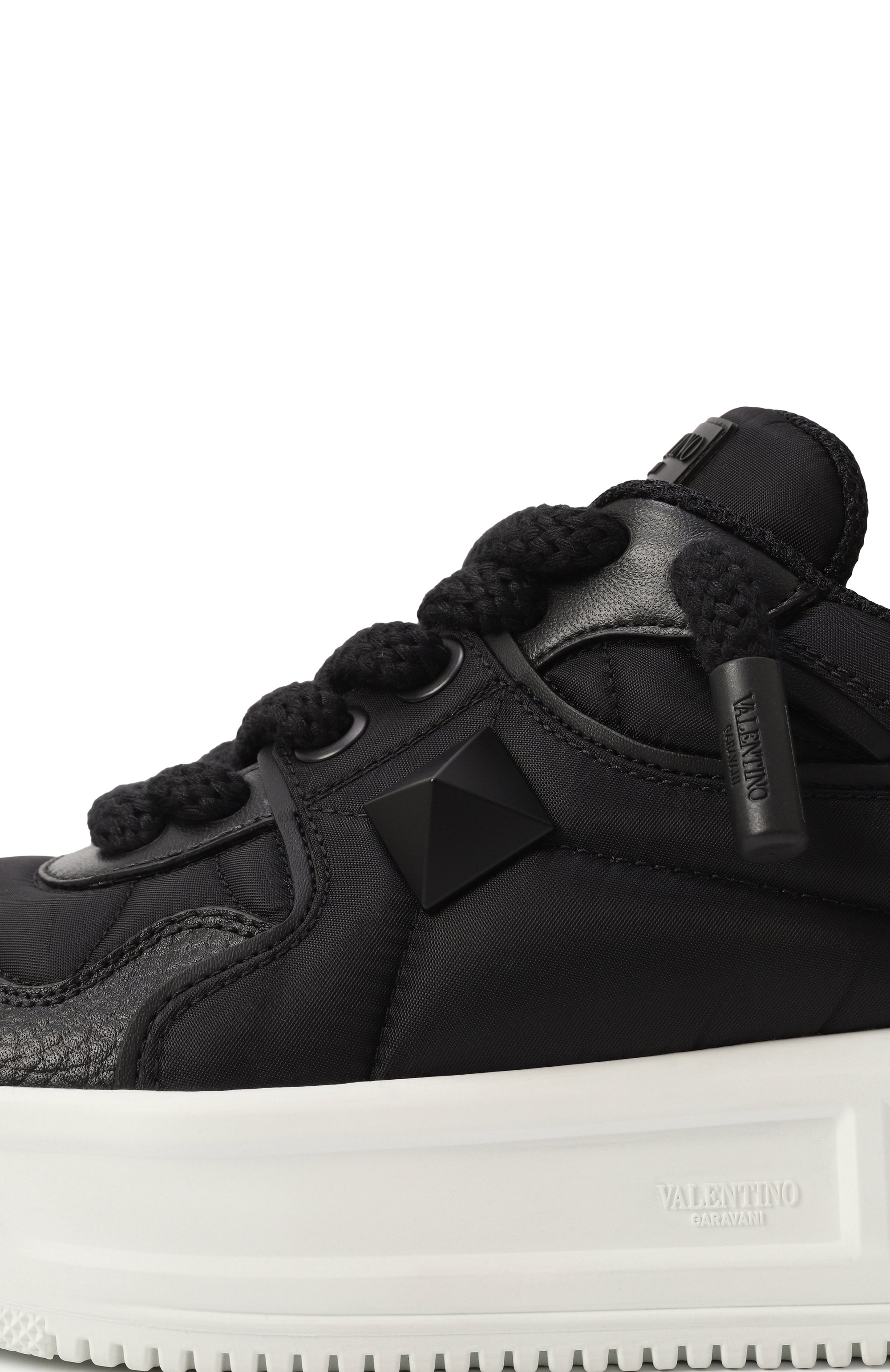 Текстильные кеды one stud xl VALENTINO, арт. 5W0S0FQ4/CPB, фото 7