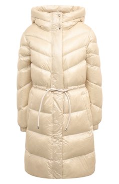 Женский пуховик WOOLRICH кремвого цвета, арт. CFWW0U0719FRUT3085 | Фото 1 (Кросс-КТ: Куртка, Пуховик; Материал внешний: Синтетический материал; Материал сплава: Проставлено; Материал подклада: Синтетический материал; Драгоценные камни: Простав�лено; Материал утеплителя: Пух и перо; Стили: Кэжуэл)