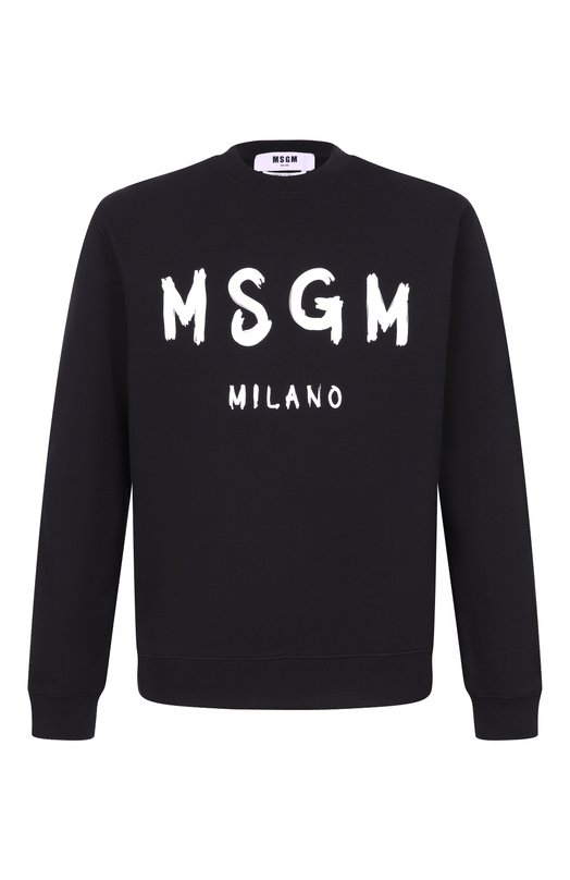 Хлопковый свитшот MSGM 2000MM513/300000 Чёрный 2000MM513/300000