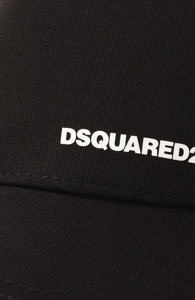 Хлопковая бейсболка DSQUARED2 черного цвета по цене 19600 руб., арт. BCM0876/05C00001, фото 3 Хлопковая бейсболка DSQUARED2, арт. BCM0876/05C00001, фото 3