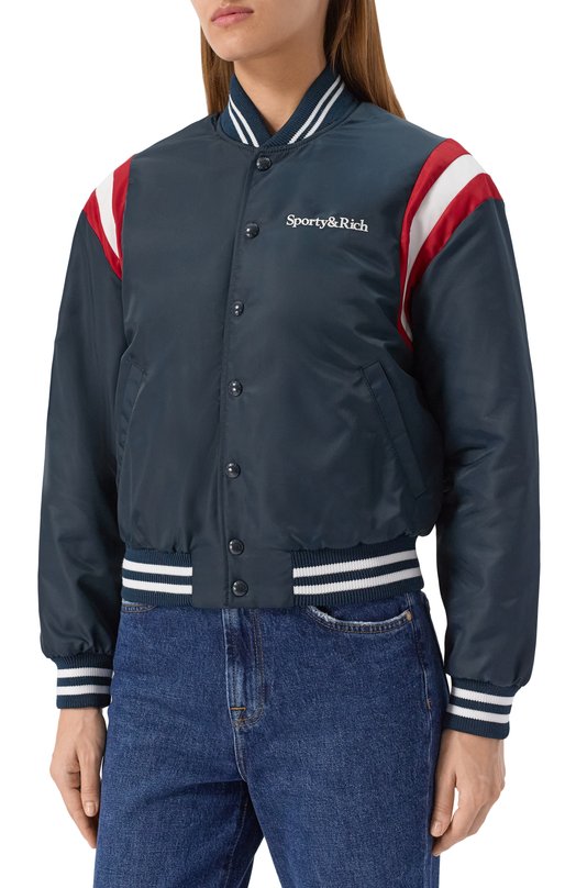 Бомбер Sporty and Rich JA016508300BL32 Синий  JA016508300BL32 Фото 3