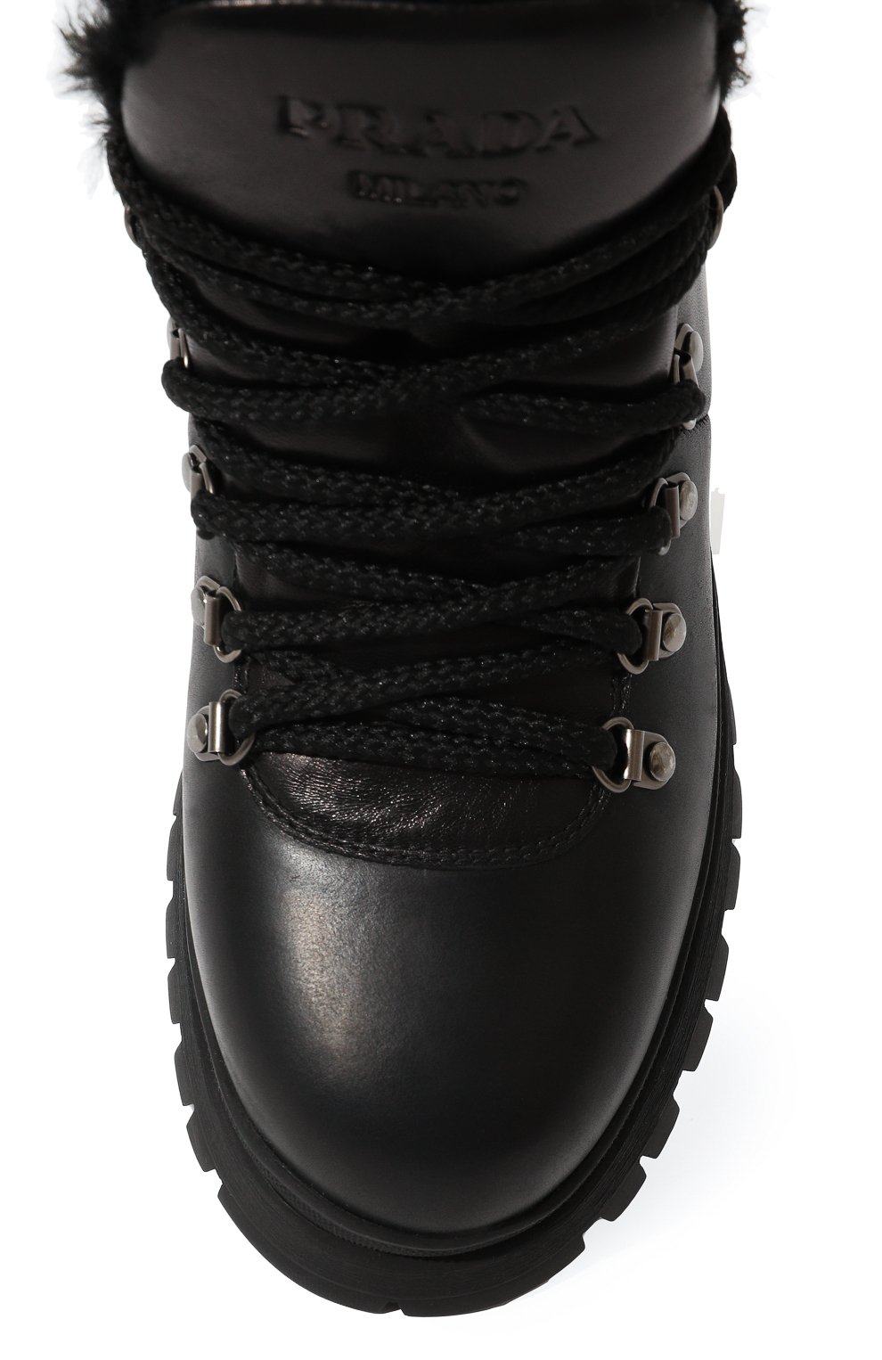 Кожаные ботинки PRADA черного цвета по цене 105000 руб., арт. 1T588L-3A6N-F0002-ZF30, фото 6 Кожаные ботинки PRADA, арт. 1T588L-3A6N-F0002-ZF30, фото 6