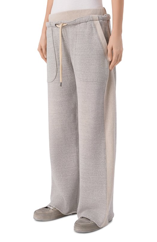 Хлопковые брюки R13 R13WK334-001BH_001 Серый  R13WK334-001BH_001 Фото 3