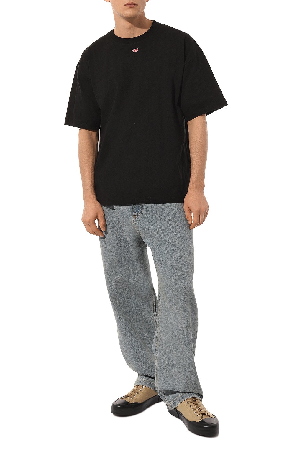 Хлопковая футболка DIESEL черного цвета по цене 8755 руб., арт. A13937/0NIAR, фото 2 Хлопковая футболка DIESEL, арт. A13937/0NIAR, фото 2