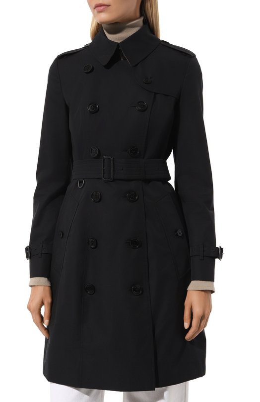Хлопковый тренч Burberry 8045777 Чёрный  8045777 Фото 3