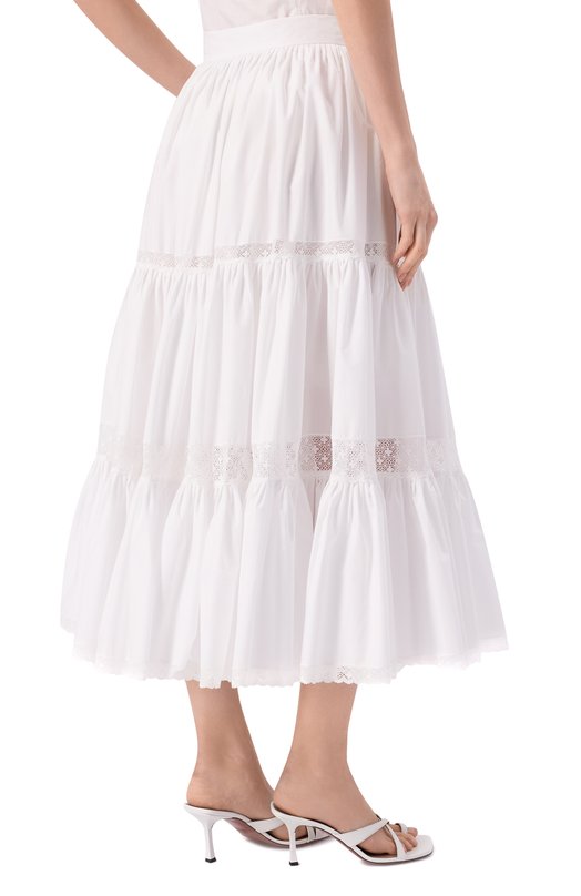 Хлопковая юбка OLOLOL OLSK087/3303.100 Белый  OLSK087/3303.100 Фото 4