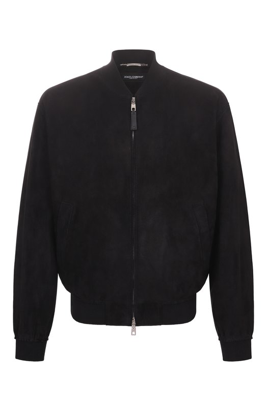 Замшевый бомбер Dolce & Gabbana G9BL0L/GI913 Чёрный G9BL0L/GI913