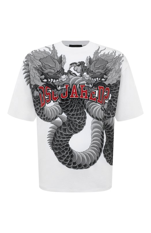 Хлопковая футболка Dsquared2 S74GD1214/S23009 Белый S74GD1214/S23009