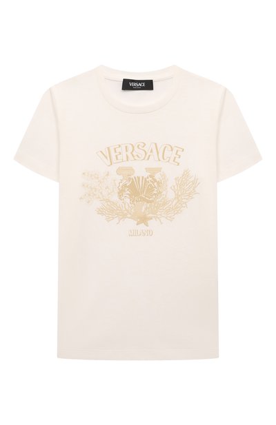 Хлопковая футболка VERSACE, арт. 1000239/1A11428/4-6