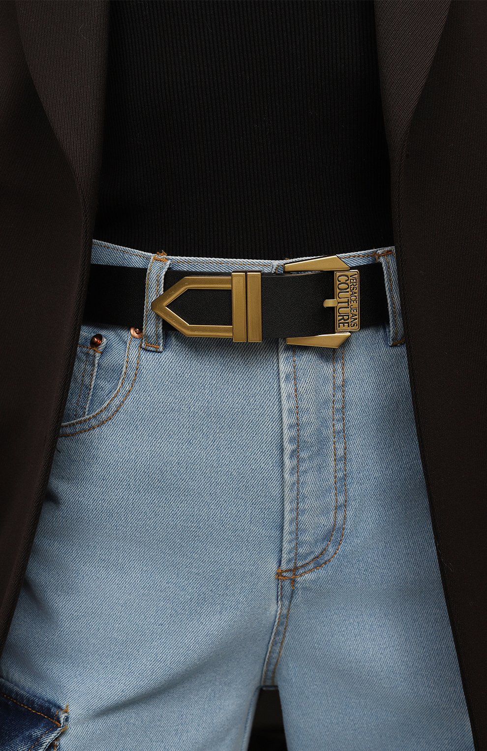 Кожаный ремень VERSACE JEANS COUTURE, арт. 75VA6F14/71627, фото 2