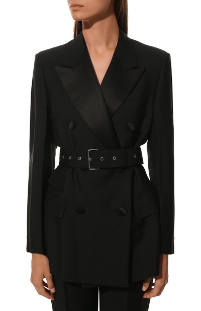 Двубортный жакет PRADA черного цвета по цене 400000 руб., арт. P561IH-1YB8-F0806-202, фото 3 Двубортный жакет PRADA, арт. P561IH-1YB8-F0806-202, фото 3