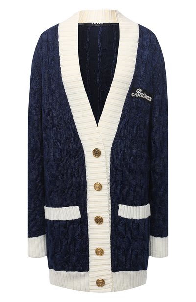 Женский кард иган из шерсти и вискозы BALMAIN, арт. UF03496/K202