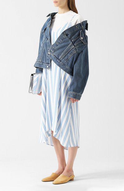 Джинсовая куртка свободного кроя с потертостями BALENCIAGA, арт. 446443/TSB06, фото 2