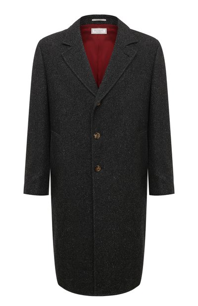 Мужской пальто из шерсти и  шелка BRUNELLO CUCINELLI, арт. MY4429136